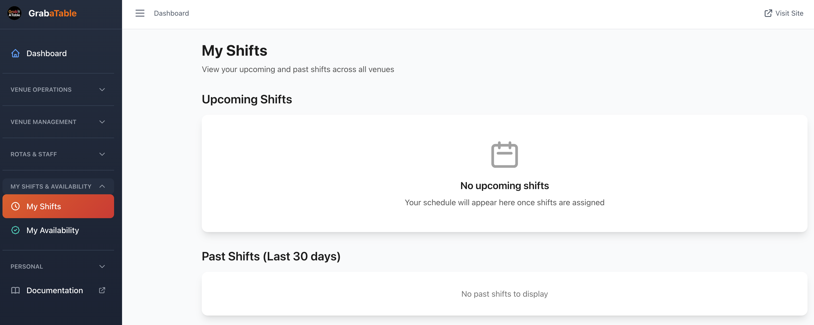 My Availability View